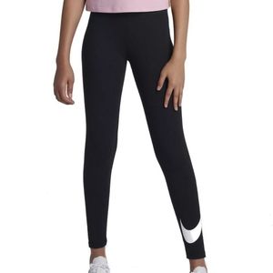 Nike Sportswear Girls Logo Leggings Tights Black